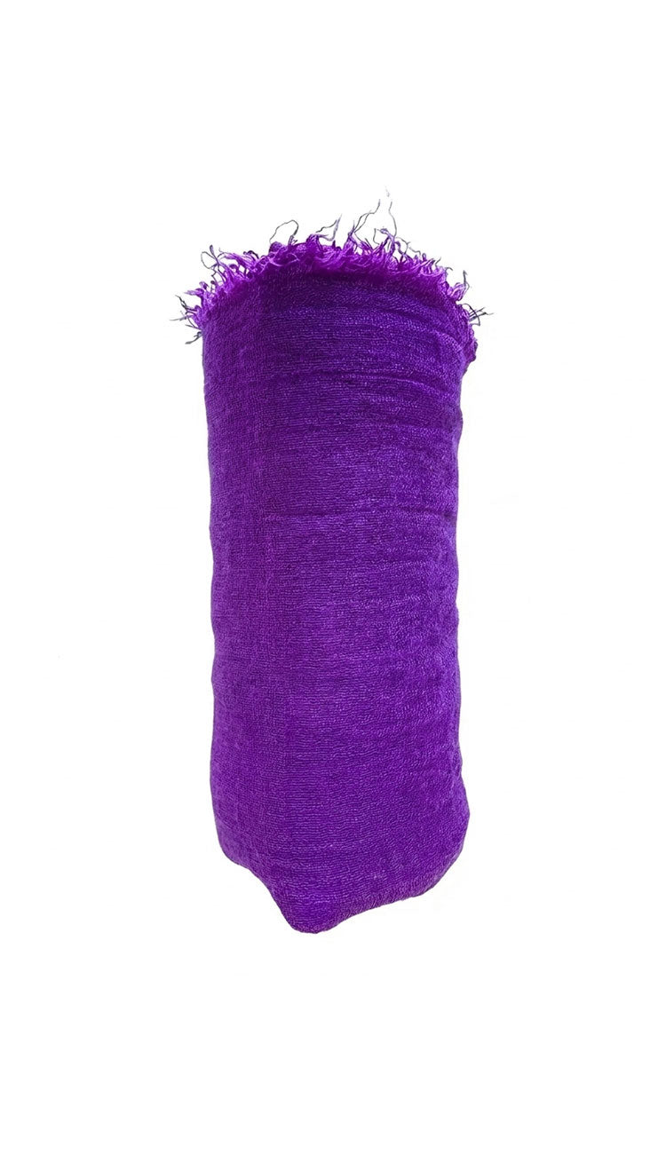 neon purple boho scarf on white background