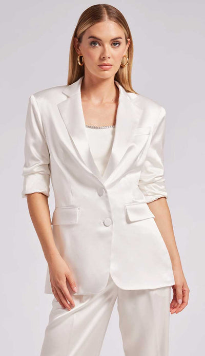 drea blazer by generation love - a gorgeous satin blazer in white at Paula and Chlo