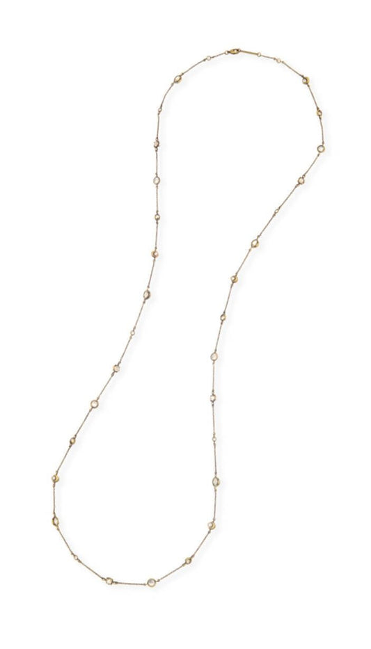 Augie Long Necklace - Antique Brass