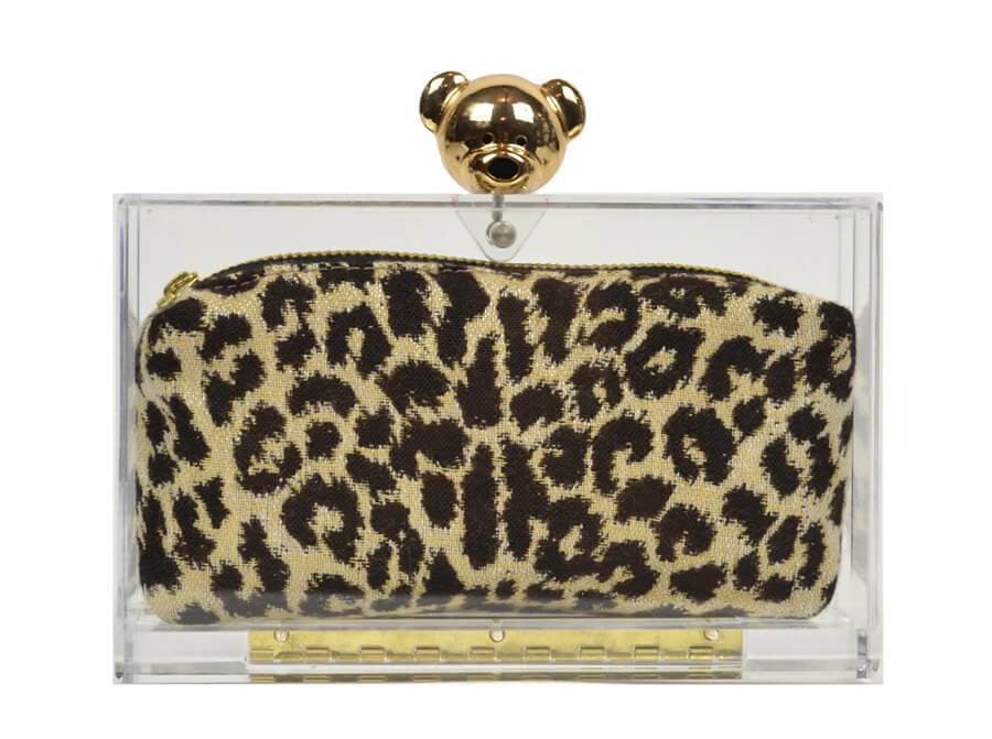 Clair with Bear Clutch