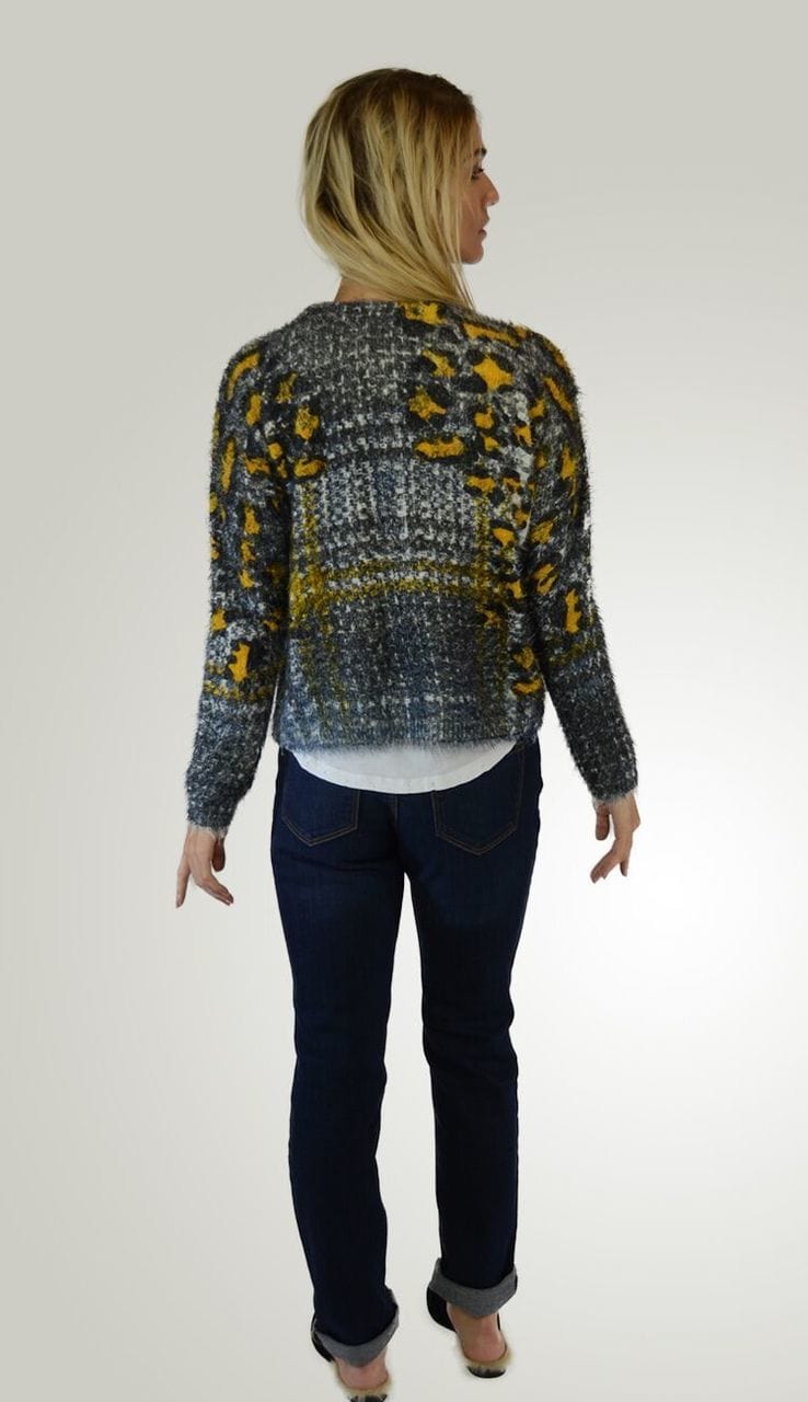 Fur Cardigan Sweater