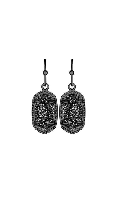 Black Drusy Lee Earrings by Kendra Scott