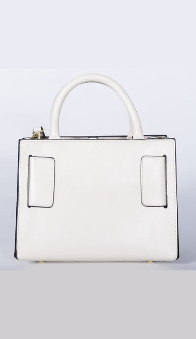 carl handbag in white back view