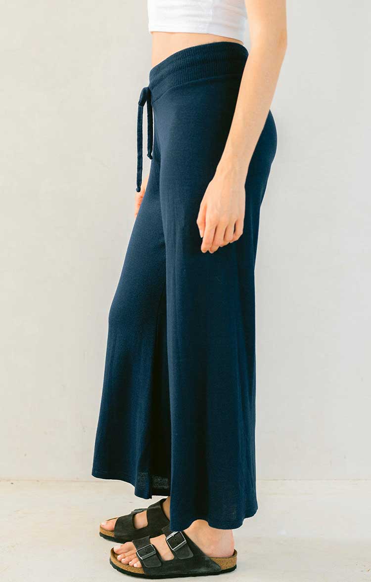 Catalina Pant - Navy Side View - MerSea - Paula & Chlo