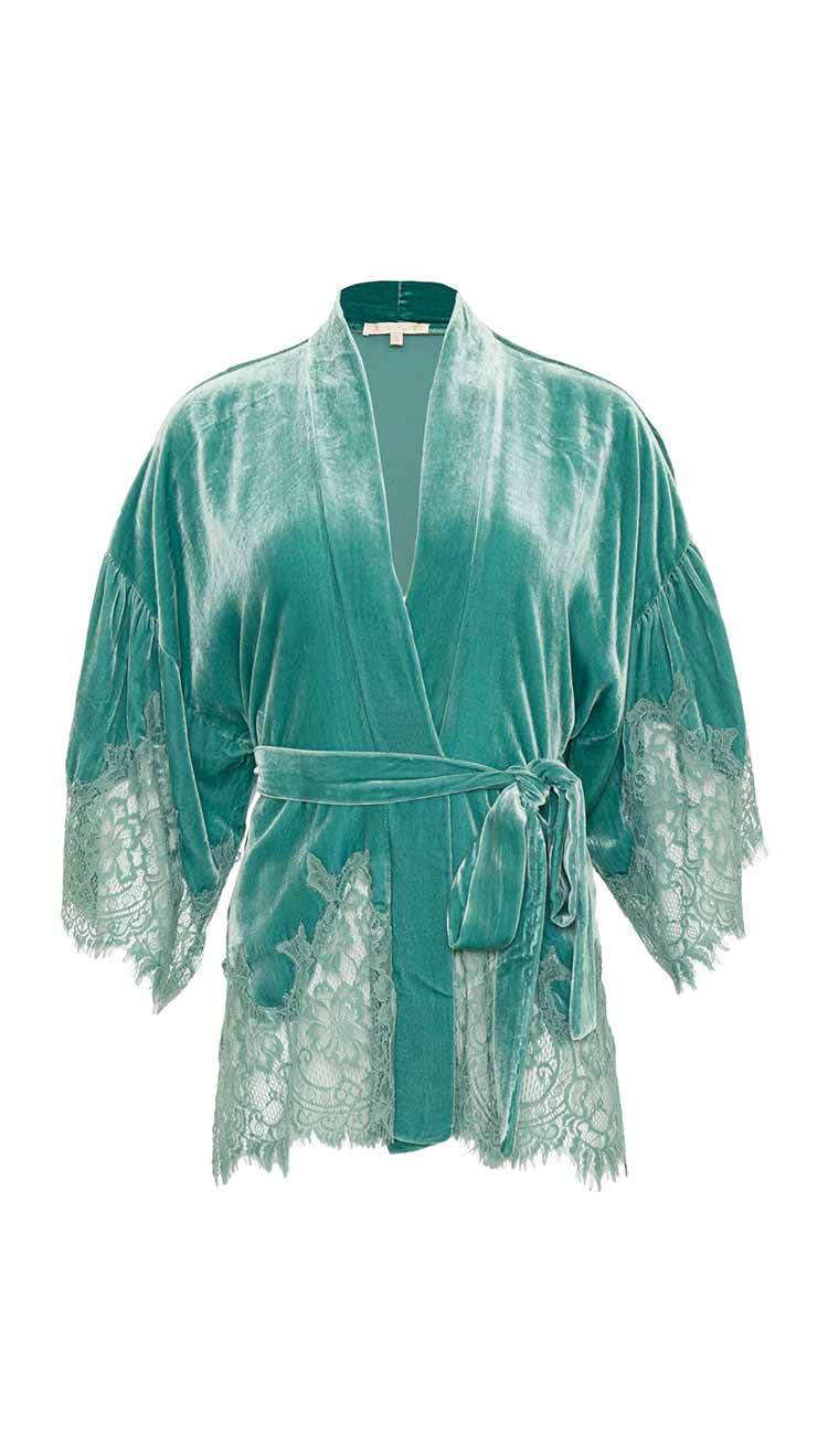 Gold Hawk - Velvet Coco Lace Kimono - Lingerie Inspired Jacket Paula & Chlo Gold Hawk - Velvet Coco Lace Kimono - Lingerie Inspired Jacket Paula & Chlo