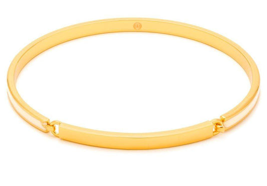 Gwen Hinge Bangle Bracelet - White