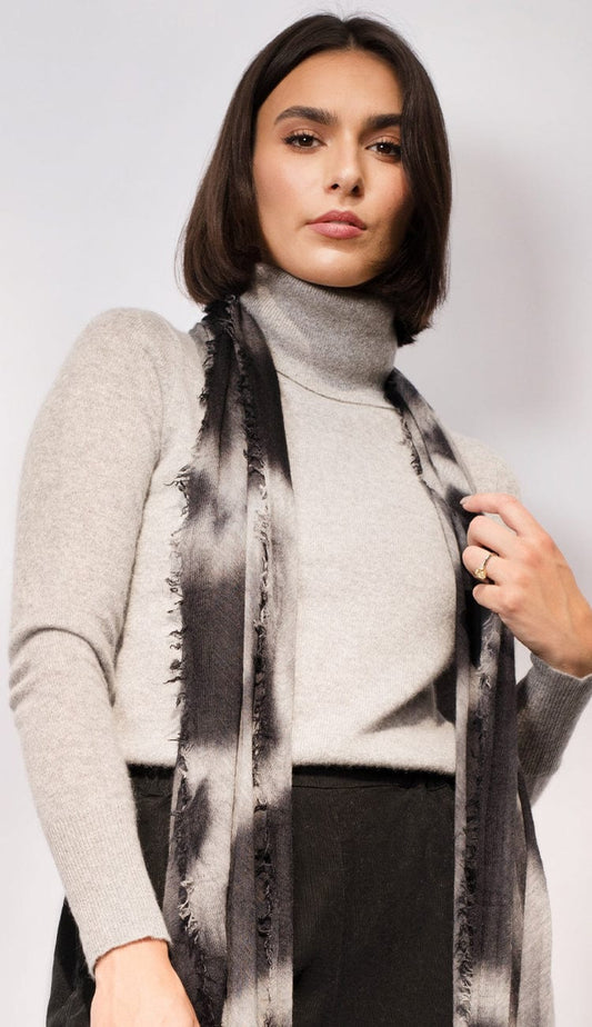 Cashmere Turtleneck Sweater by White and Warren in grey at Paula and Chlo