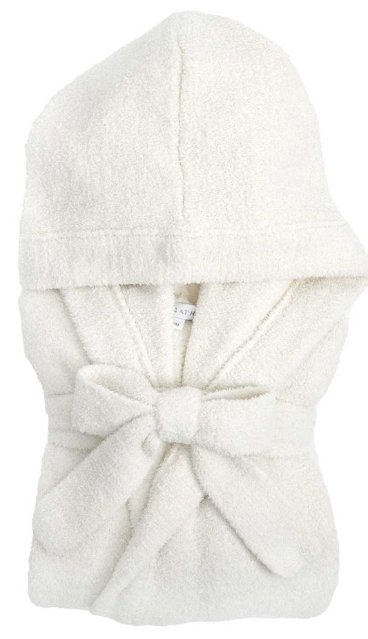 Little Giraffe Dolce Hoodie cover up Chenille Robe in Cream