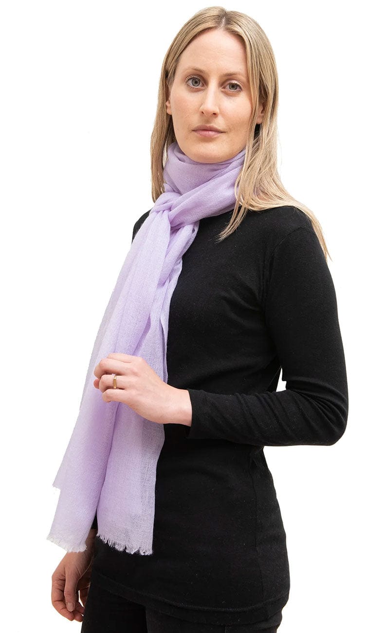 Meg Cohen Featherweight Whisper Scarf in Lilac- Paula & Chlo