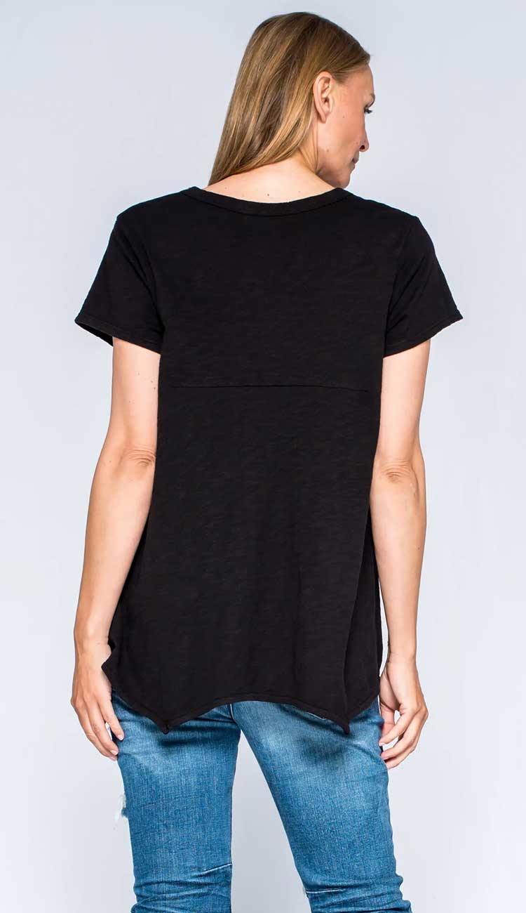 Wilt's Sexy Shrunken Deep V Tee back view.