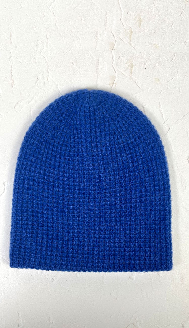 White + Warren Waffle Beanie in Admiral Blue - Paula &  Chlo