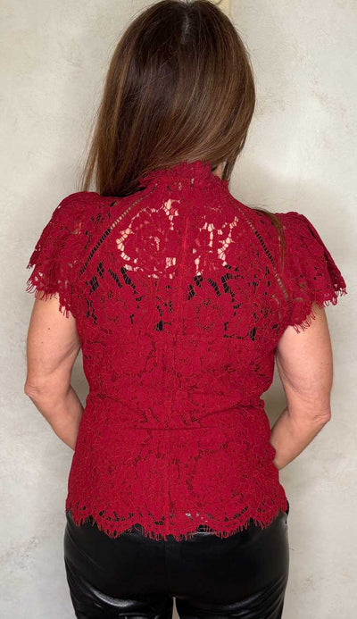 Ambrose Lace Top Scarlett by Generation Love at Paula & Chlo back view 