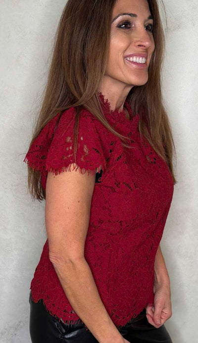 Ambrose Lace Top Scarlett by Generation Love at Paula & Chlo side view 