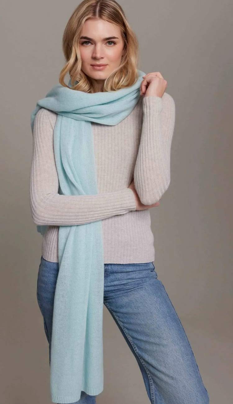 Breezy Travel Wrap by Alashan Cashmere at Paula and Chlo BEACH GLASS