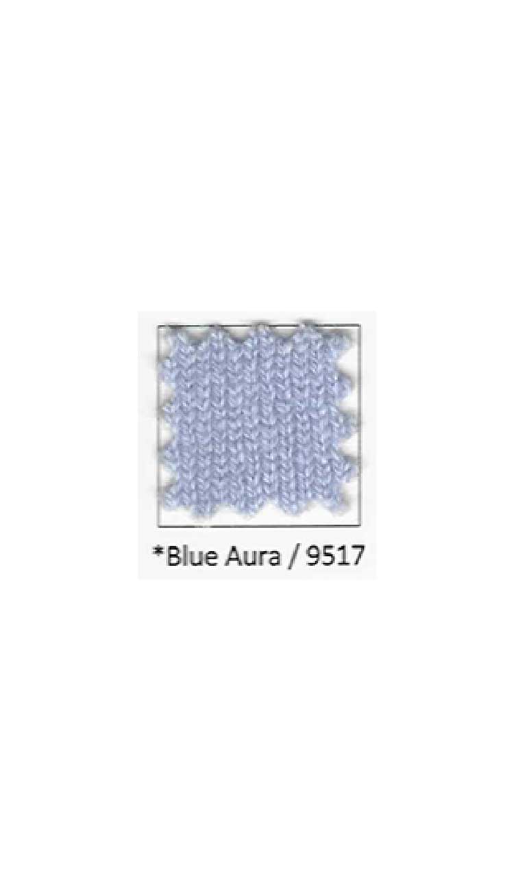 Blue Aura - an icy light blue swatch on white.