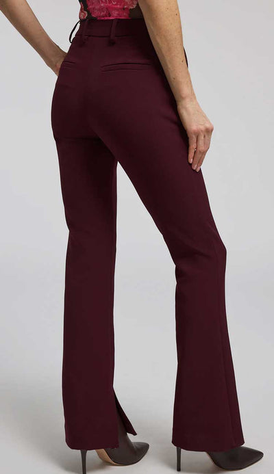 Cady Crepe Pants  back view by Generation Love in Malbec Burgundy at Paula & Chlo