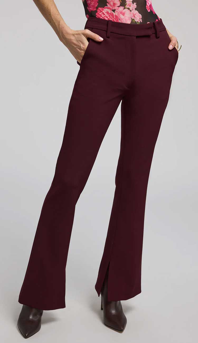 Cady Crepe Pants by Generation Love in Malbec Burgundy at Paula & Chlo