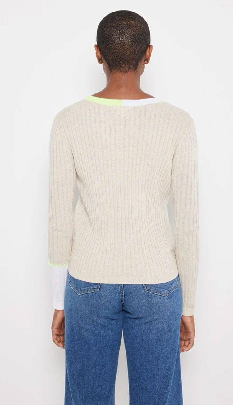 Cuff Call Sweater by Lisa Todd in Almond at Paula & Chlo - back view