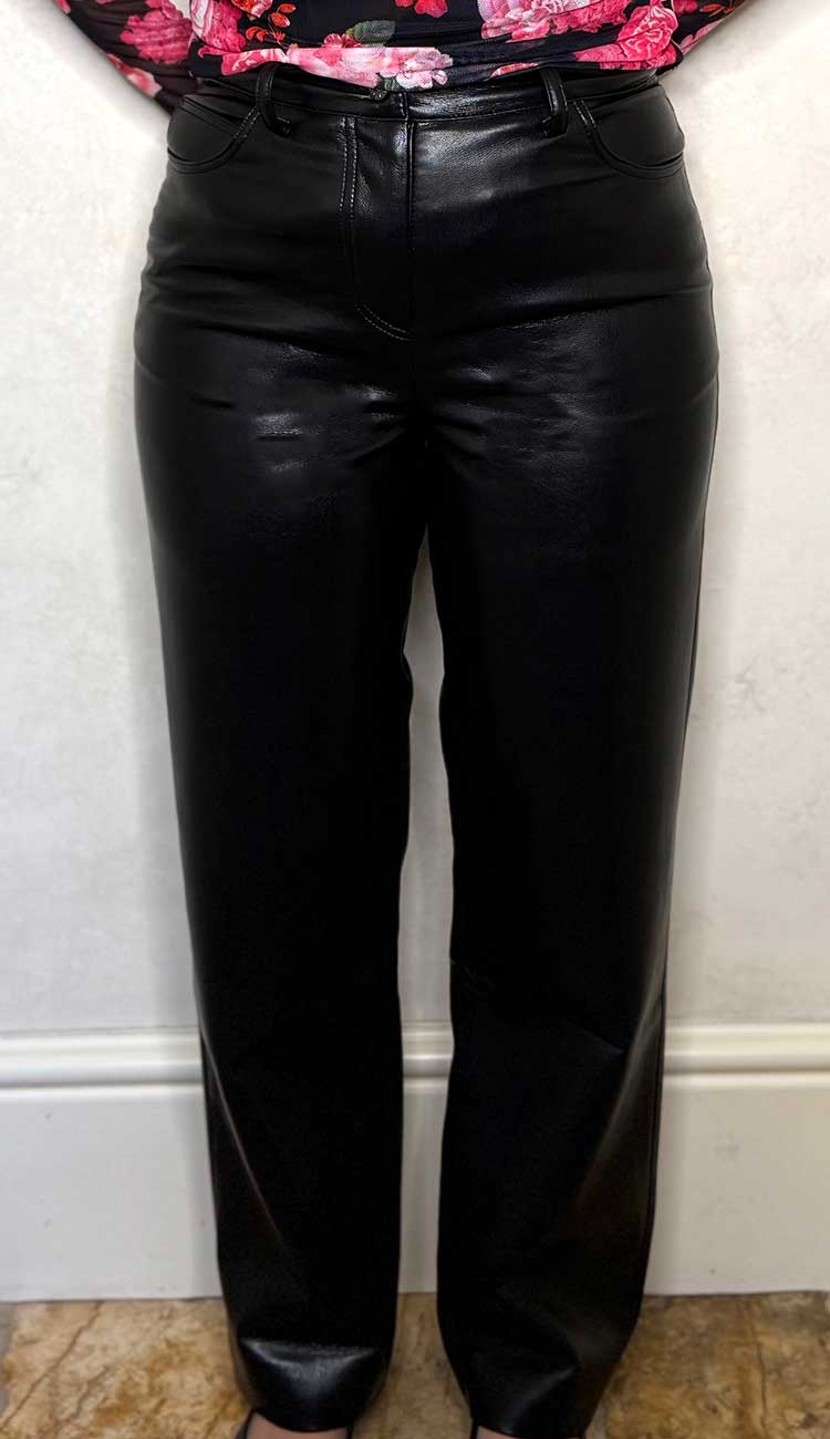 Emmett vegan leather pants by generation love at paula and chlo paired with the tyla top 