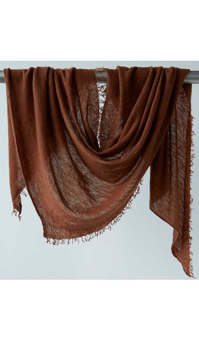 gingerbread mini love scarf. 100% cashmere available at Paula & Chlo