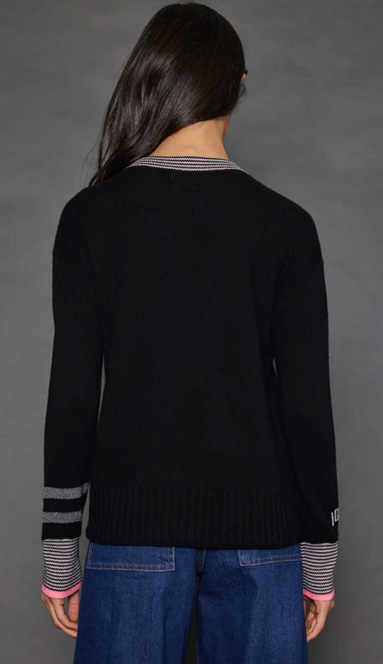 Lisa Todd Love Story Sweater in Onyx shop Paula & Chlo  back view