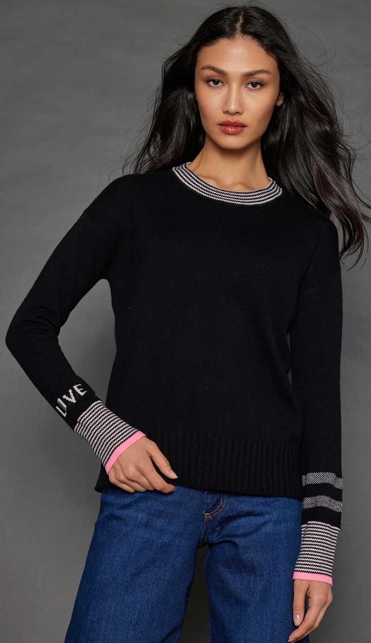 Lisa Todd Love Story Sweater in Onyx shop Paula & Chlo 