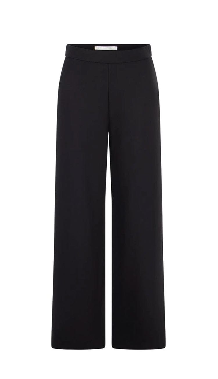 Raffaello Rossi's Paulina pant  - a Black wide-leg pants on a white background
