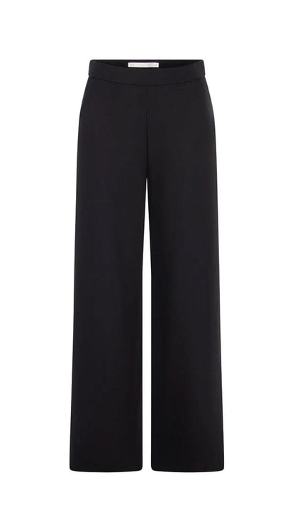 Raffaello Rossi's Paulina pant  - a Black wide-leg pants on a white background