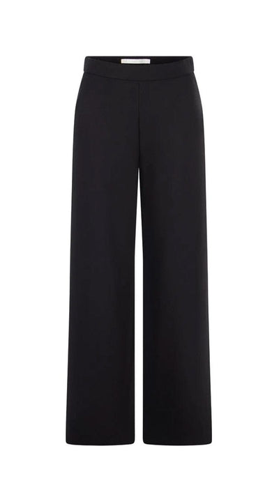 Raffaello Rossi's Paulina pant  - a Black wide-leg pants on a white background