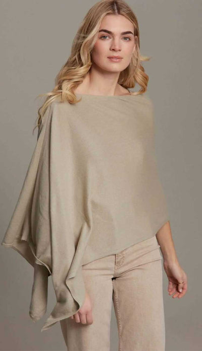 Pistachio Trade Wind Cashmere Blend Dress Topper Poncho by Alashan Cashmere