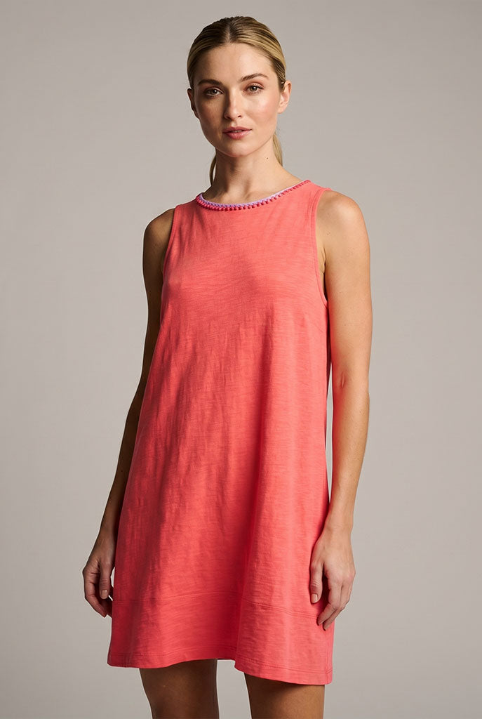 coral summer dress Lisa Todd Summer Swing Dress – Coral Poppy