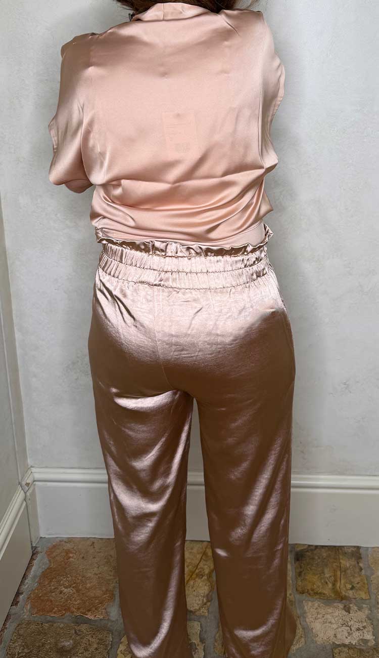 Generation Love - Theresa Satin Pant Terracotta | Paula & Chlo