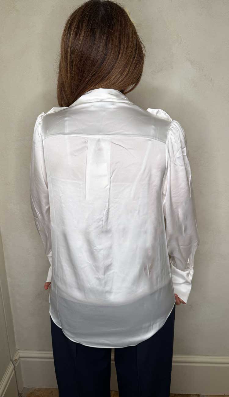 Generation Love Alex Classic Shirt in White | Paula and Chlo   | Back view