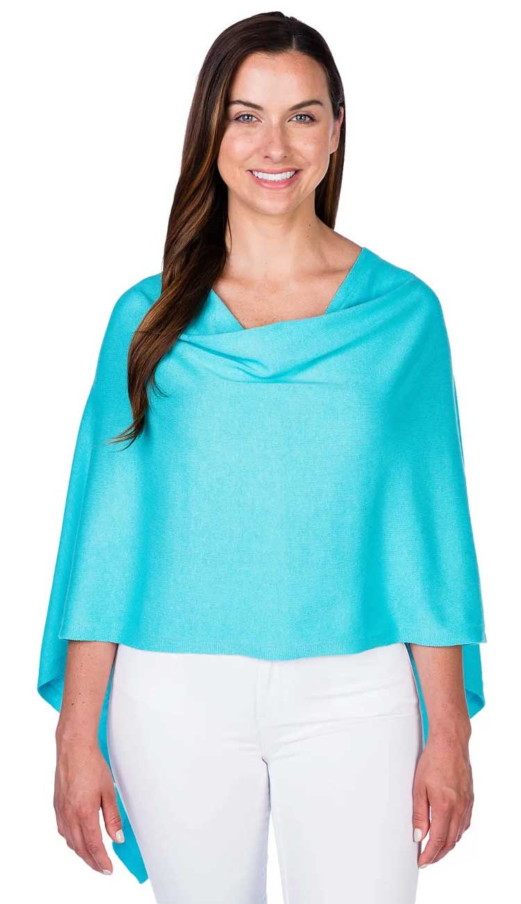 Antigua Trade Wind Cashmere Blend Dress Topper Poncho by Alashan Cashmere