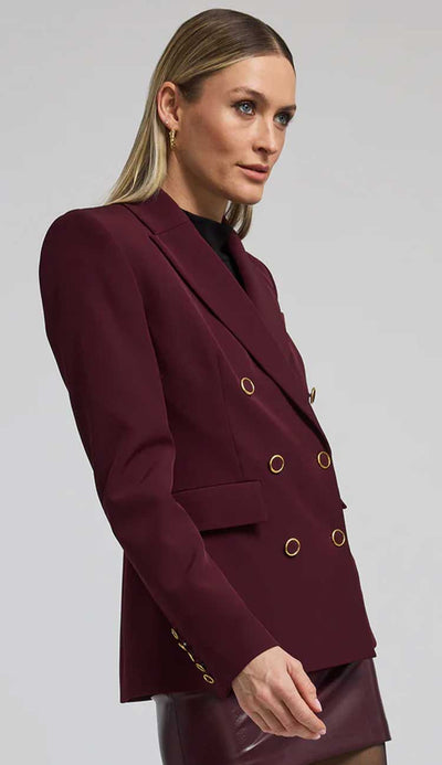 Arielle Crepe Blazer Malbec