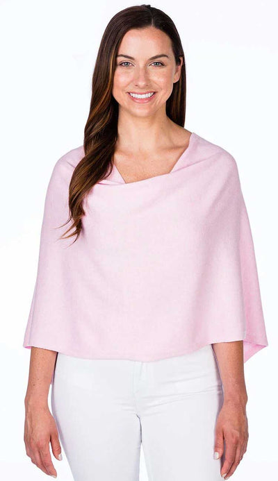 Bermuda Pink Trade Wind Cashmere Blend Dress Topper Poncho by Alashan Cashmere