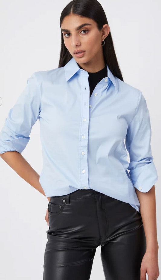 The Boyfriend Shirt in Blue Daw by The Shirt - at Paula & Chlo