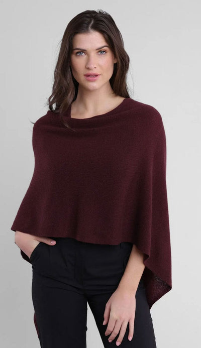 alashan cashmere claudia nichole topper in burgundy 100% cashmere topper - Paula & Chlo. One size fits most cashmere poncho dress topper.