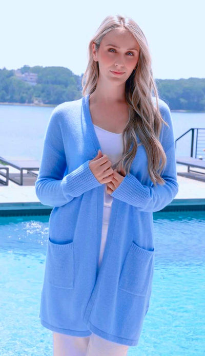 chantal open cardigan in chapel hill - alashan cashmere at paula and chlo