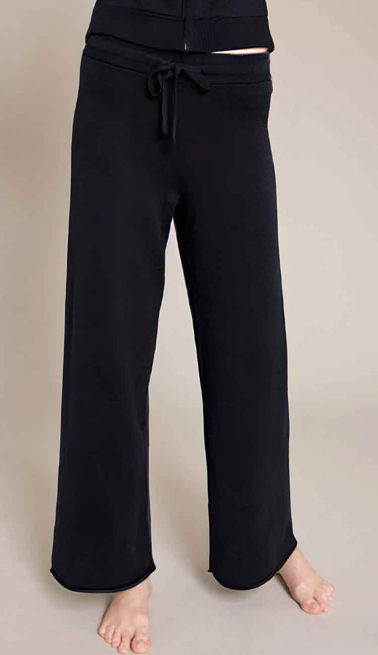 Alashan Cashmere Cotton Cashmere Pants in Black | Paula and Chlo