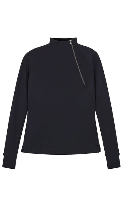 The Cozy Lessie Pullover by Anatomie in black with an asymmetrical design-a cozy winter must have.  at Paula & Chlo