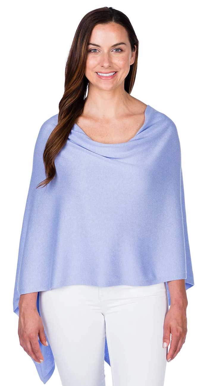Dew Trade Wind Cashmere Blend Dress Topper Poncho by Alashan Cashmere