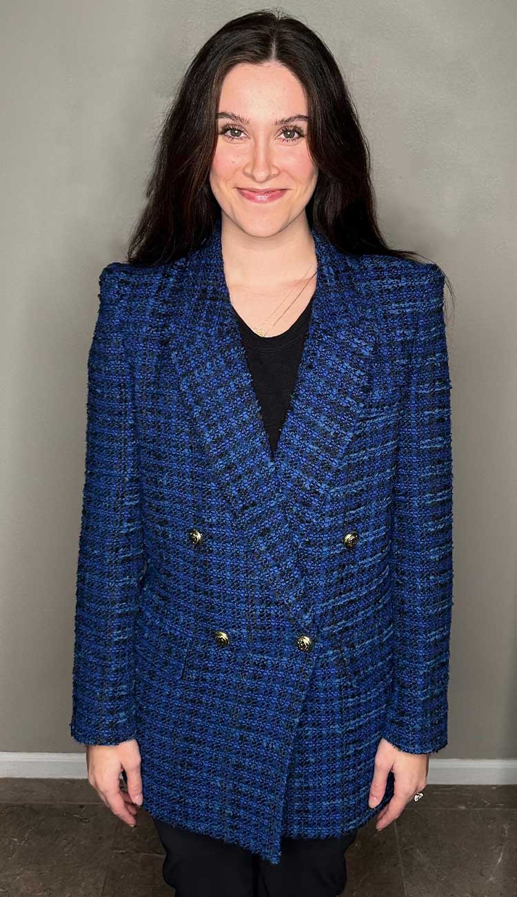 Generation Love - Eddie Tweed Jacket - Blue Black | Paula & Chlo