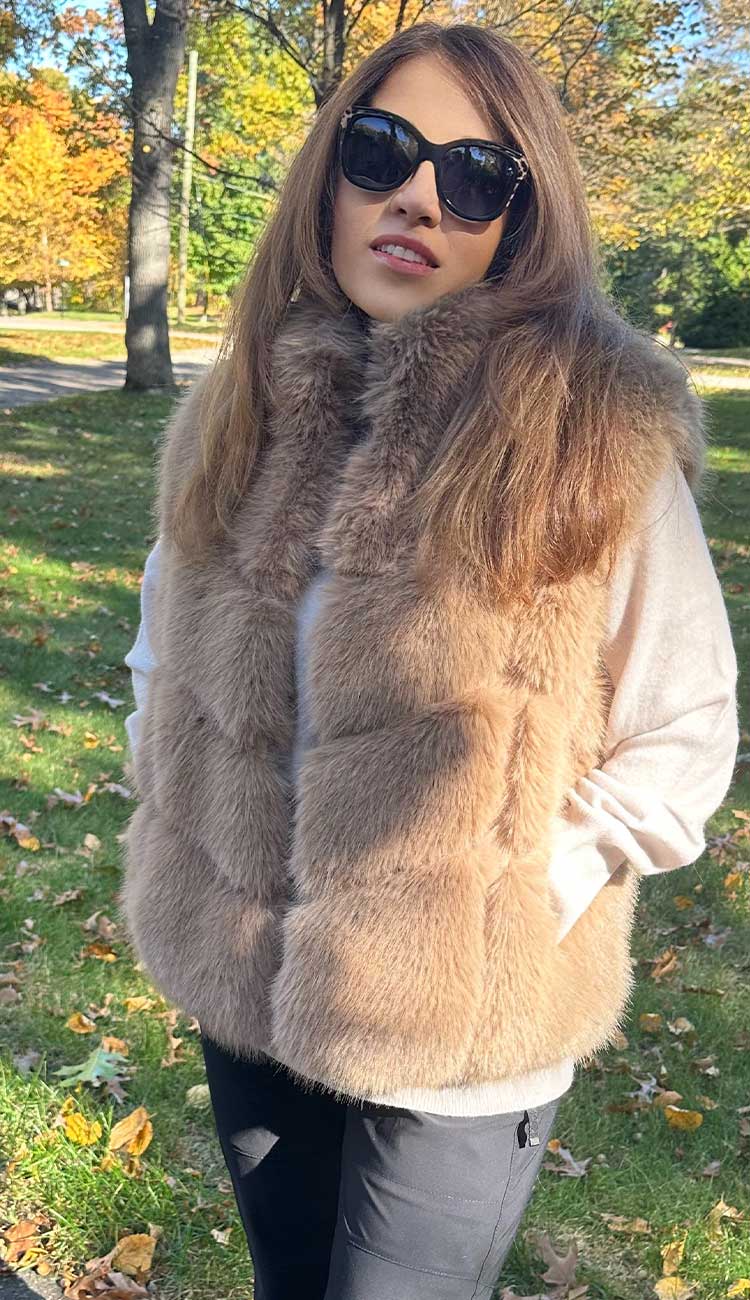 Rosario Faux Fur Vest - Generation Love at Paula & Chlo