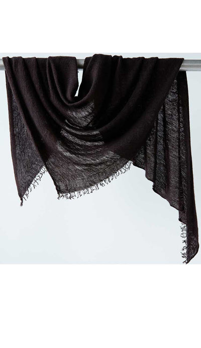 grisal mini scarf in mud. 100% Cashmere scarf available at Paula & Chlo