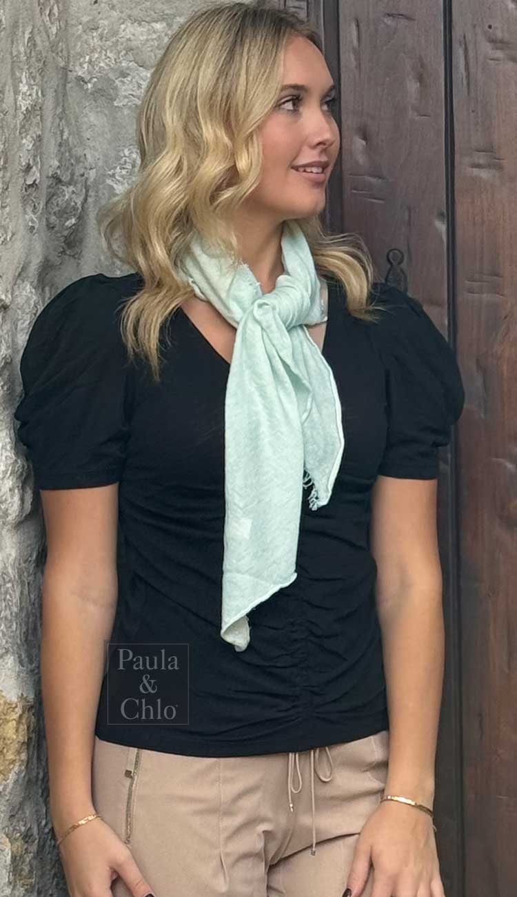 grisal mini love cashmere scarf in cloud at paula and chlo