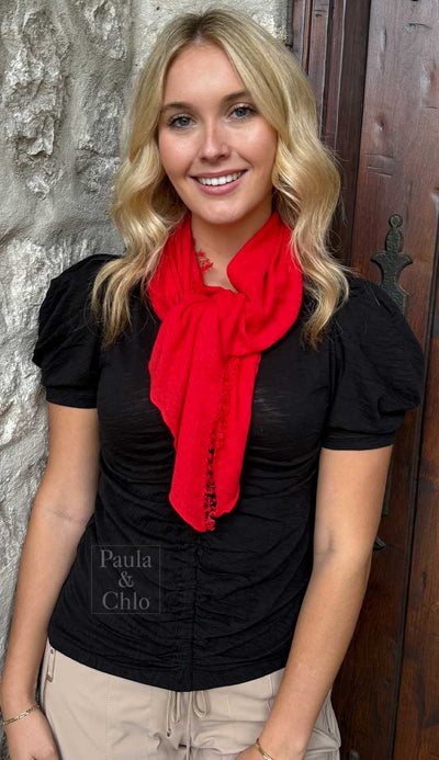 Grisal Mini Love Scarf Tomato Red - Paula and Chlo