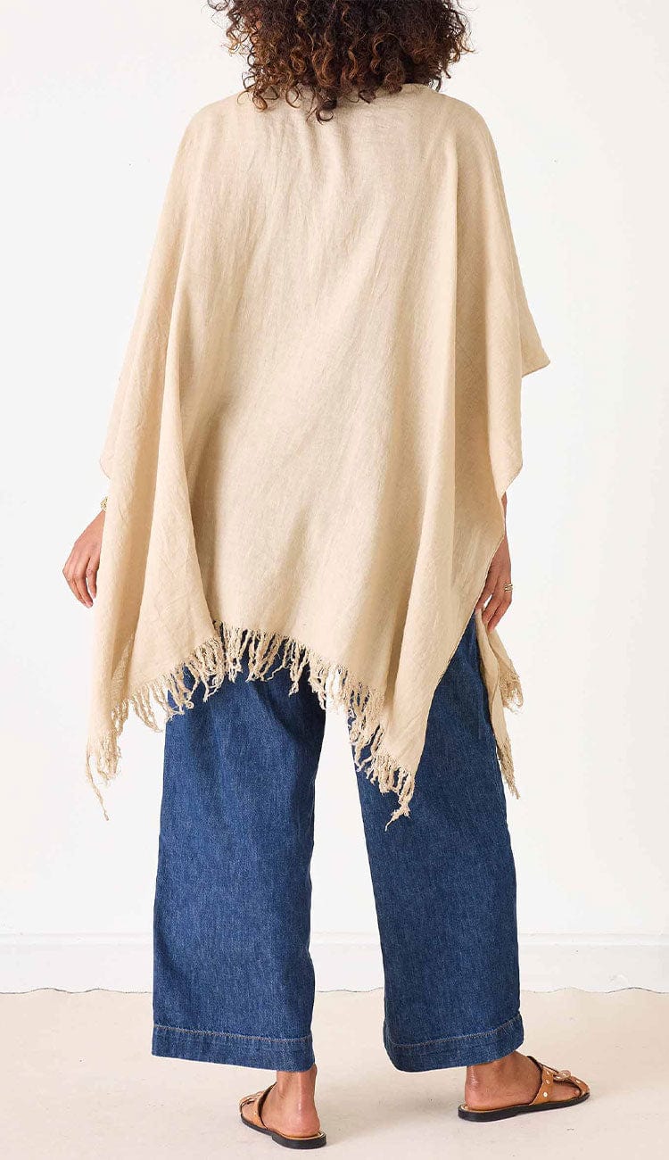 Hermosa 3-Way Linen Wrap by MerSea. A great Warm weather accessory. Makea. a great coverup. Paula & Chlo Back view