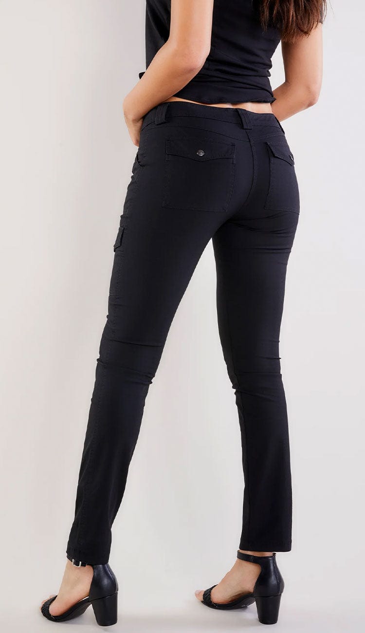 Kate Cargo Pants in Ultra lightweight fabric by Anatomie in Black back view - shop Paula & Chlo