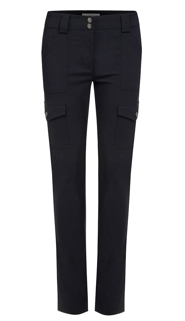 Kate Cargo Pants in Ultra lightweight fabric by Anatomie in Black front view - shop Paula & Chlo